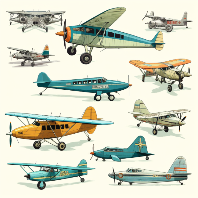 Tipos de aeronaves civis no clube de aviação